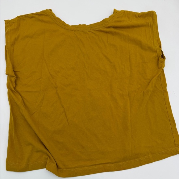 Forever 21 Mustard Graphic Crop Tee with Teal Accents - Picture 4 of 4